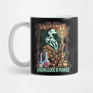 Wizard Knowledge is Power Dragons D20 RPG Gamer Mug
